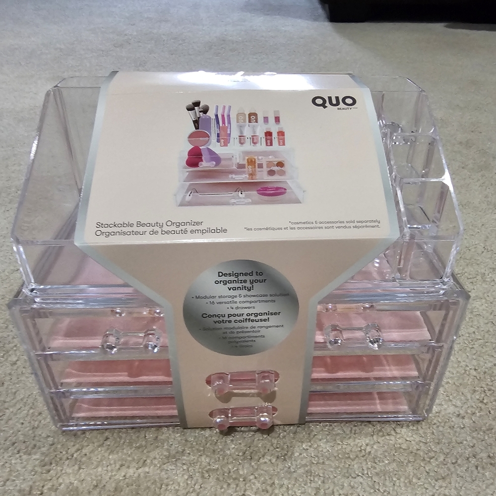 Quo Clear Stackable Makeup Organizer